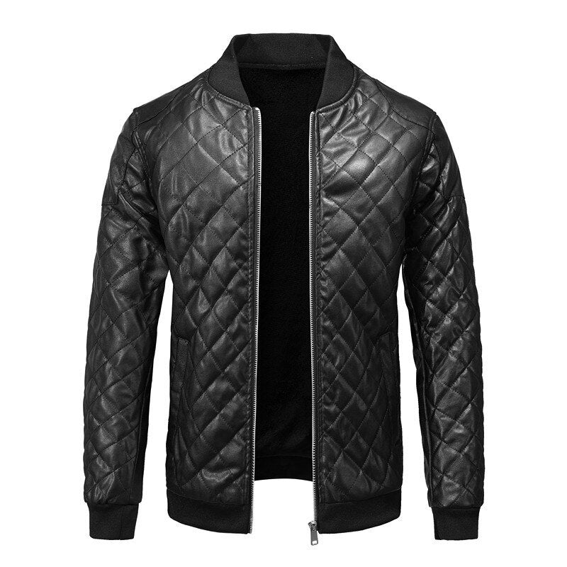 Hommes - Veste en cuir véritable - Faux cuir Élégante et tendance - Vêtements d'extérieur classiques et décontractés