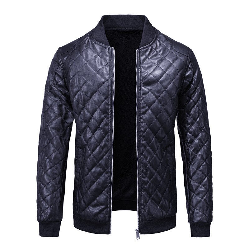 Hommes - Veste en cuir véritable - Faux cuir Élégante et tendance - Vêtements d'extérieur classiques et décontractés