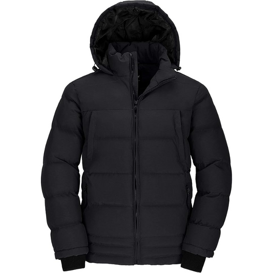 Veste Matelassée Isolée pour Homme – Manteau d'Hiver Imperméable et Chaleureux avec Capuche pour un Confort Ultime